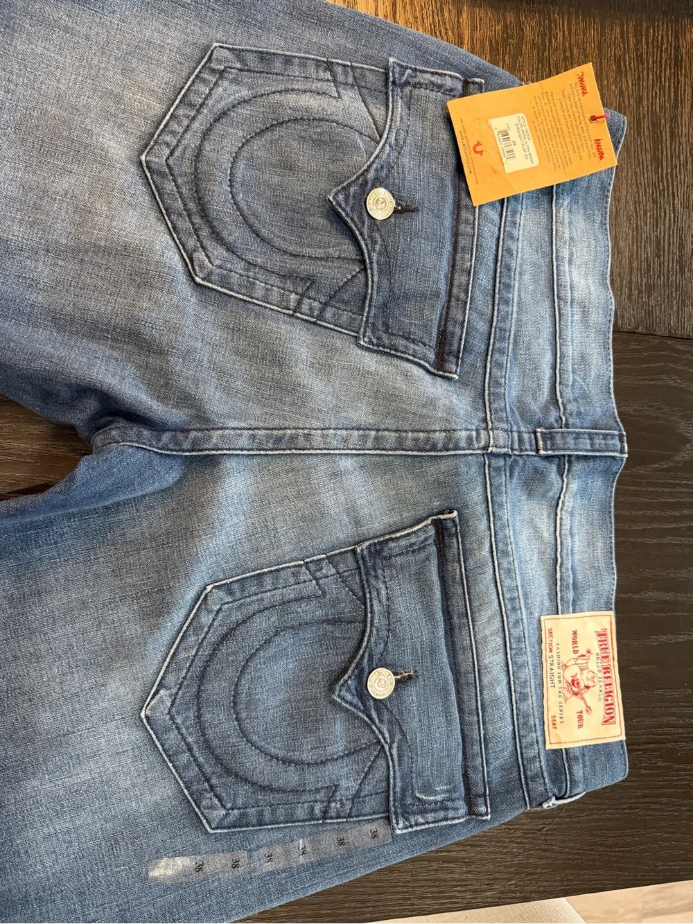 True Religion Medium Indigo Straight Leg Jeans